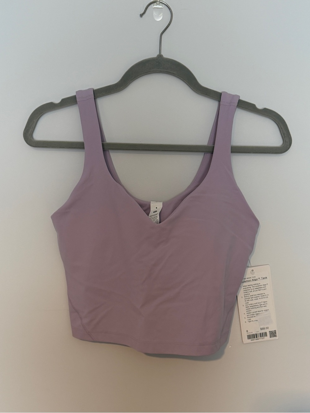 NWT Lululemon Align Tank Lavender Size 8